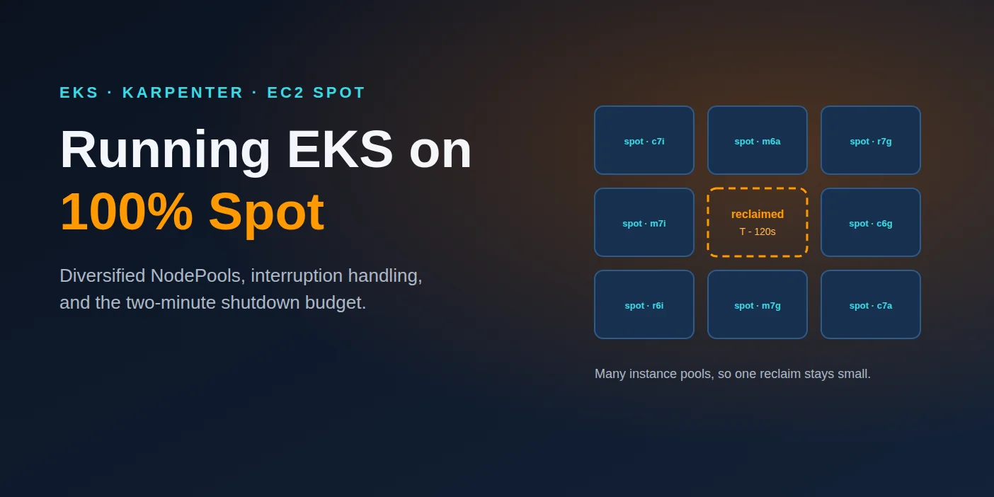 Running EKS on 100% Spot with Karpenter: What Actually Has to Change