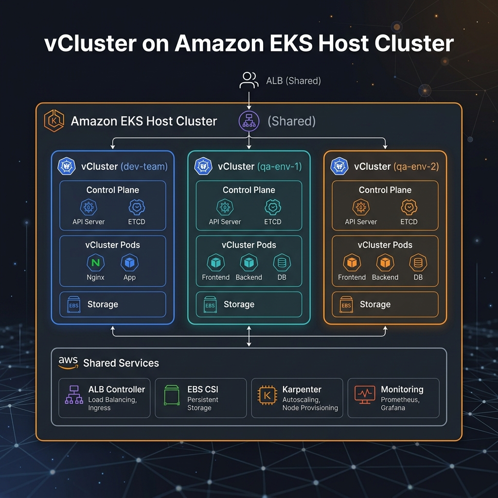 vCluster on Amazon EKS Architecture