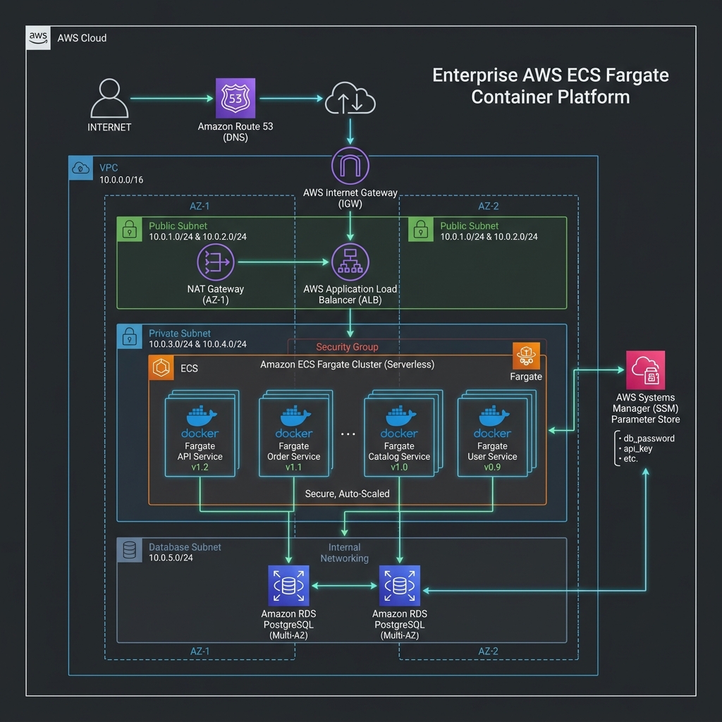 Enterprise AWS ECS Fargate Container Platform